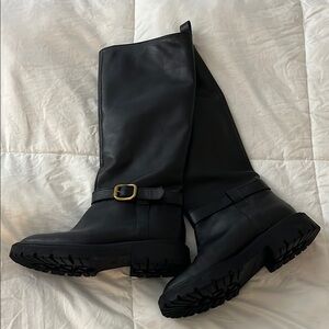Black Leather Women's Boots